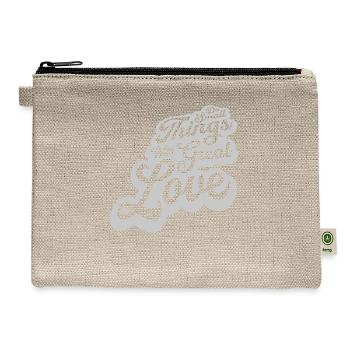 Quote do small things - Hemp Carry All Pouch - natural - Front