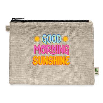 GOOD MORNING SUNSHINE - Hemp Carry All Pouch - natural - Front