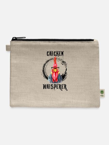 Chicken Wisperer - Hemp Carry All Pouch - natural
