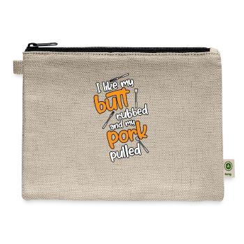 Cookout Pitmaster Cookout Gift Backyard Grilling B - Hemp Carry All Pouch - natural - Front