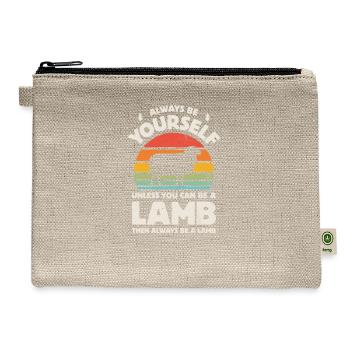 Always Be Yourself Lamb Shirt for Men Women Boys G - Hemp Carry All Pouch - natural - Front