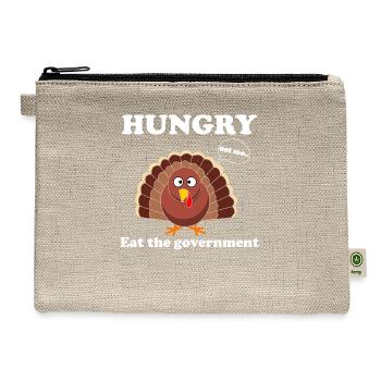Hungry Eat The Government Not Me - Hemp Carry All Pouch - natural - Front