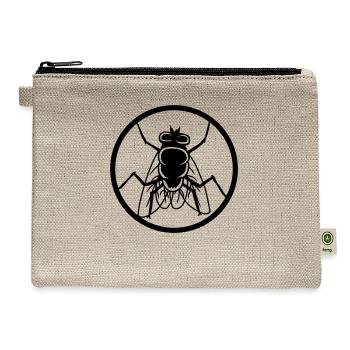 Logo house fly small - Hemp Carry All Pouch - natural - Front