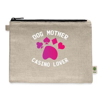 Dog Mother Casino Lover Gamble - Hemp Carry All Pouch - natural - Front
