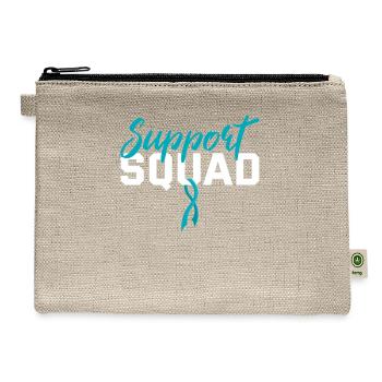Ovarian Cancer Support - Hemp Carry All Pouch - natural - Front