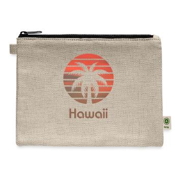 Pacific Ocean Travel Vacation Island Hawaii T Shir - Hemp Carry All Pouch - natural - Front