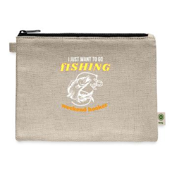 Fishing Lifestyle weekend hooker - Hemp Carry All Pouch - natural - Front
