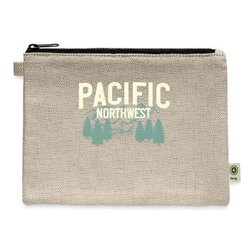 PACIFIC NORTHWEST Vintage Mountain Camping Hiking - Hemp Carry All Pouch - natural - Front