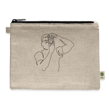 Photographer Continuous One Man - Hemp Carry All Pouch - natural - Front