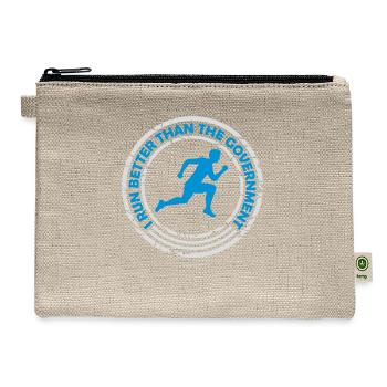 run better than government - Hemp Carry All Pouch - natural - Front
