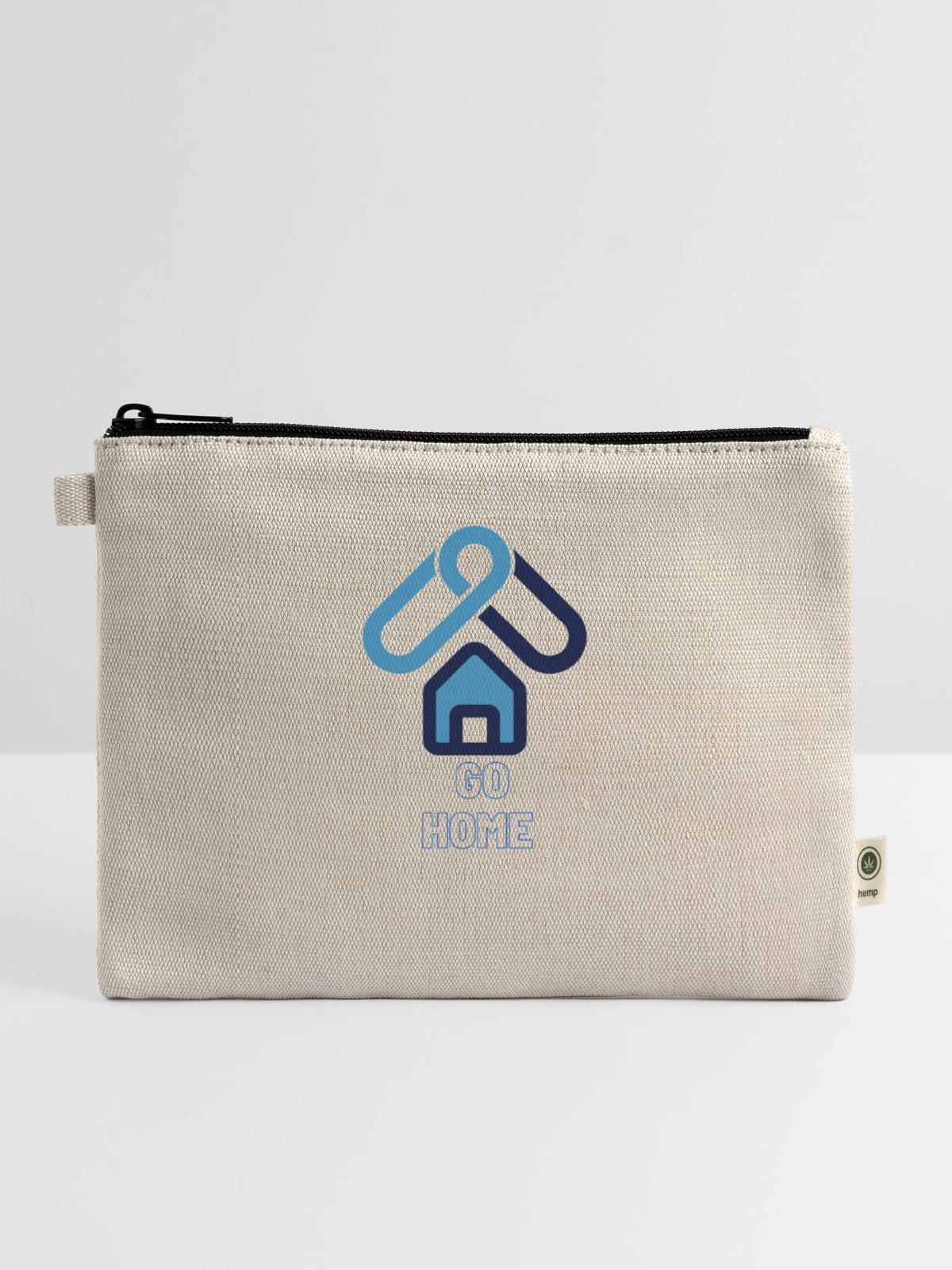 Go Home! - Hemp Carry All Pouch - natural - Front