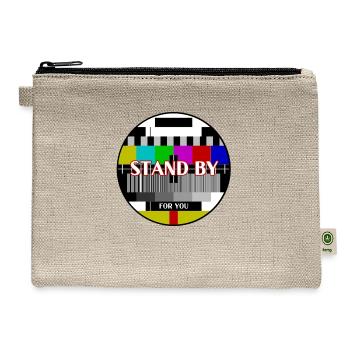 Calligraphic Watchwords – Color Bar for Screen Adj - Hemp Carry All Pouch - natural - Front