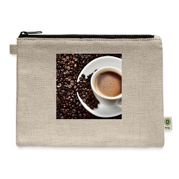 Morning coffee - Hemp Carry All Pouch - natural - Front