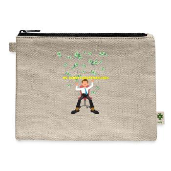 Happy Christmas Day - Hemp Carry All Pouch - natural - Front