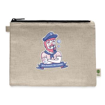 Bearded Sailor Blow Bubbles Not Smoke - Hemp Carry All Pouch - natural - Front