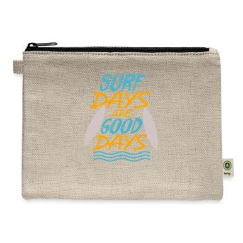 Surf Days Are Good Days - Hemp Carry All Pouch - natural - Front