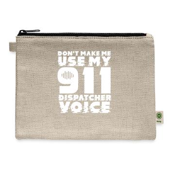 911 Dispatcher Emergency Dispatcher - Hemp Carry All Pouch - natural - Front