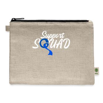 Colon Cancer Support - Hemp Carry All Pouch - natural - Front