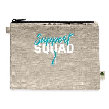 Cervical Cancer Support - Hemp Carry All Pouch - natural - Front