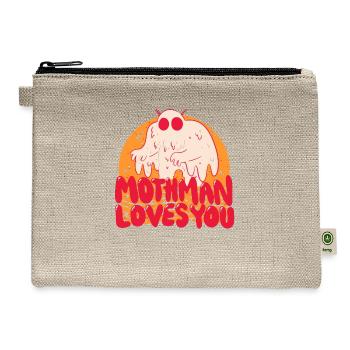 Mothman Loves You - Hemp Carry All Pouch - natural - Front