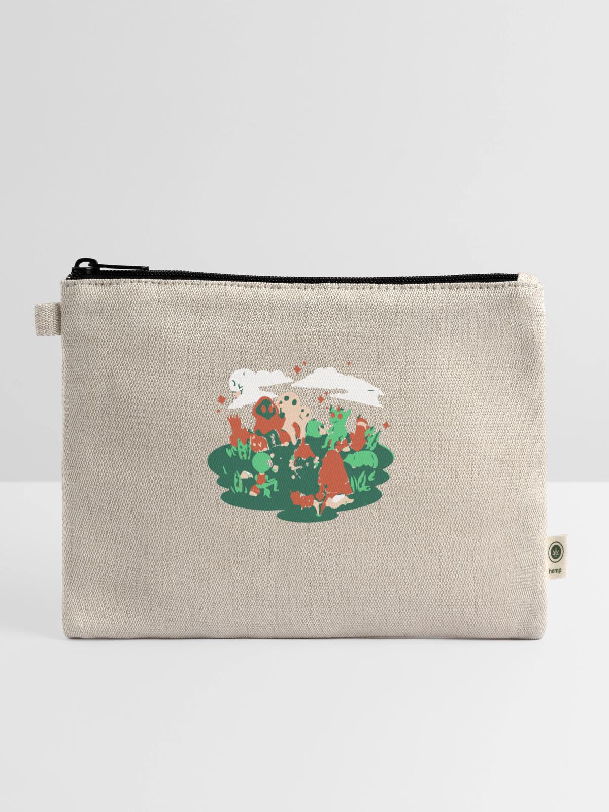 Cryptid Camping - Hemp Carry All Pouch - natural - Front