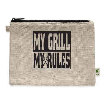 My Grill my Rules - Hemp Carry All Pouch - natural - Front