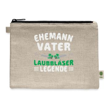 Landscapers Leaf Blowing Husband Father Gardens - Hemp Carry All Pouch - natural - Front