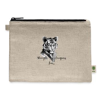Strength Conquers Fears - Hemp Carry All Pouch - natural - Front
