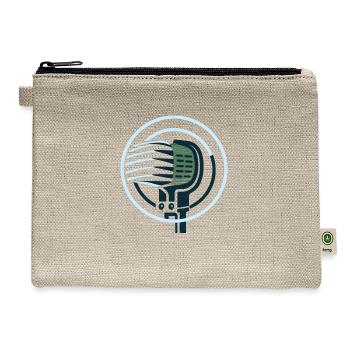Radio microphone ringed planet T Shirt - Hemp Carry All Pouch - natural - Front