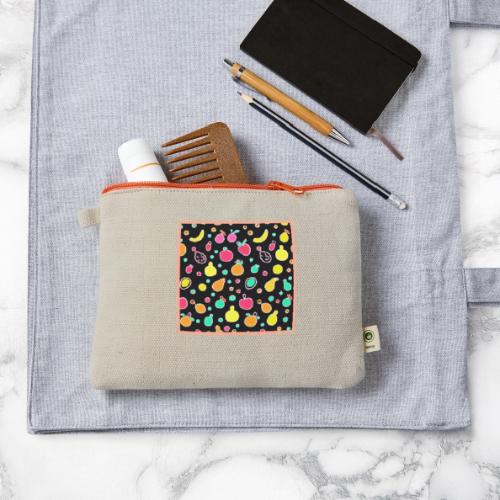 Vivid Neon Fruitful Pattern - Hemp Carry All Pouch