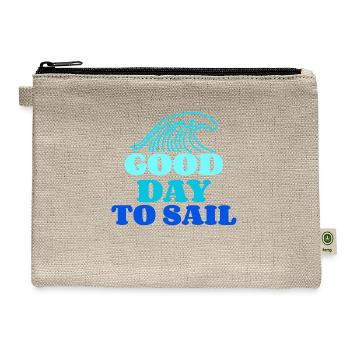 Good Day To Sail - Hemp Carry All Pouch - natural - Front