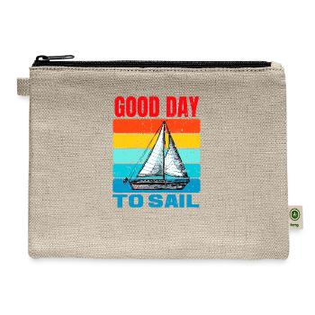 Good Day To Sail - Hemp Carry All Pouch - natural - Front