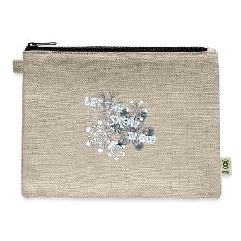 Let the snow blow - Hemp Carry All Pouch - natural - Front