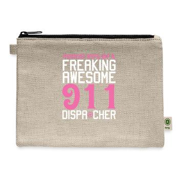 911 Dispatcher Wife - Hemp Carry All Pouch - natural - Front