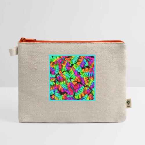 Chic Leaf Pattern Stylish Elegance - Hemp Carry All Pouch