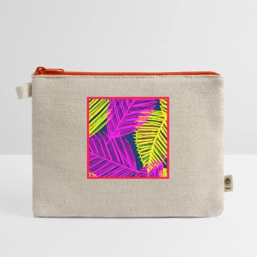 Neon Leaf Delight Chromatic Art - Hemp Carry All Pouch