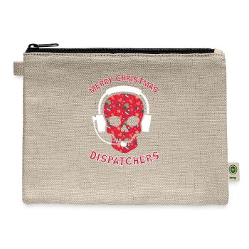 Merry Christnas 911 Dispatchers Christmas - Hemp Carry All Pouch - natural - Front