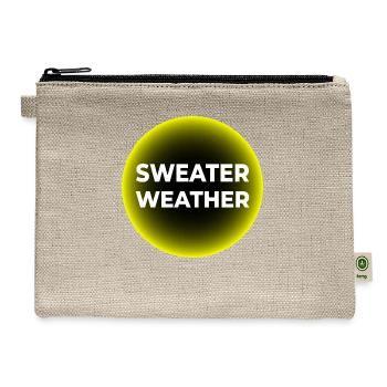 Sweater Weather Tee - Hemp Carry All Pouch - natural - Front