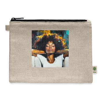 Black Girls Need Rest Too - Hemp Carry All Pouch - natural - Front