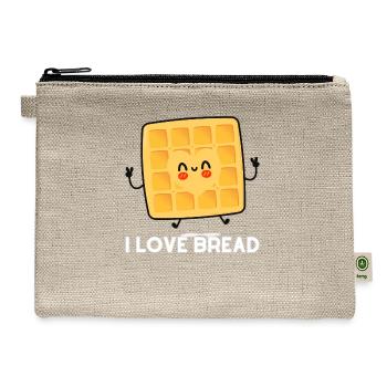 I Love Bread - Hemp Carry All Pouch - natural - Front