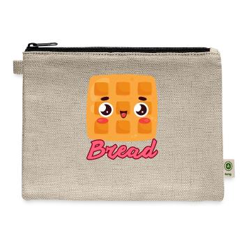 Cute Bread - Hemp Carry All Pouch - natural - Front