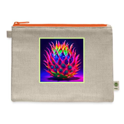 Electric Neon Dragon Fruit - Hemp Carry All Pouch