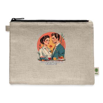 Happiness is a journey, not a destination - Hemp Carry All Pouch - natural - Front