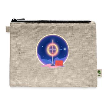 I Void Warranties and Talk to Satellites - Hemp Carry All Pouch - natural - Front