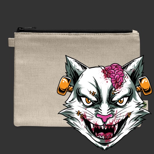 Horror Mashups: Zombie Stein Cat T-Shirt - Carry All Pouch