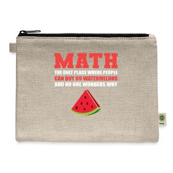 No One Wonders Funny Student Gift - Hemp Carry All Pouch - natural - Front