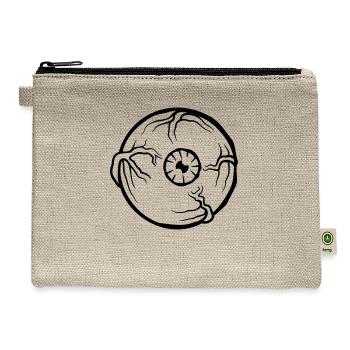 horror eye big pupil - Hemp Carry All Pouch - natural - Front