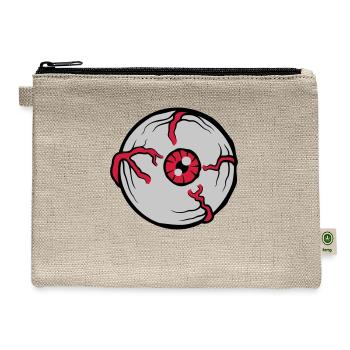 Big Crazy Horror Eye - Hemp Carry All Pouch - natural - Front