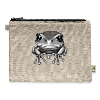 cute frog original - Hemp Carry All Pouch - natural - Front