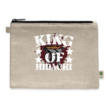 Hibachi Grill Lover Men Japanese Hibachi Chef Gift - Hemp Carry All Pouch - natural - Front
